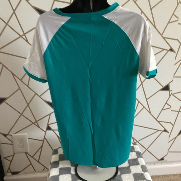 Let's Go Teal & White Raglan Tee - Picture 2 of 3